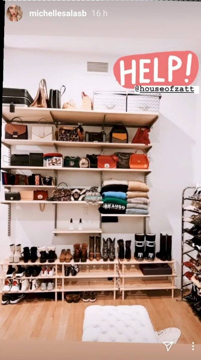 Michelle Salas abrió las puertas de su lujoso apartamento de Nueva York y muestra su colección de ropa y calzado de marca
