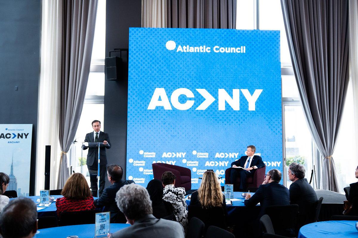 La Moncloa.09/24/20225.José Manuel Albares expone Nueva York al impuesto estratégico de la política exterior [periodismo/noticias/asuntos exteriores, UE y cooperación]