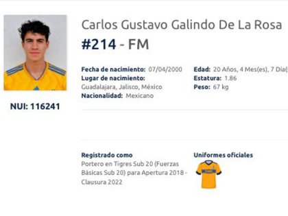 Carlos tiene entrenamiento en el equipo Atlas Sub-15 (Captura de pantalla: Liga MX)